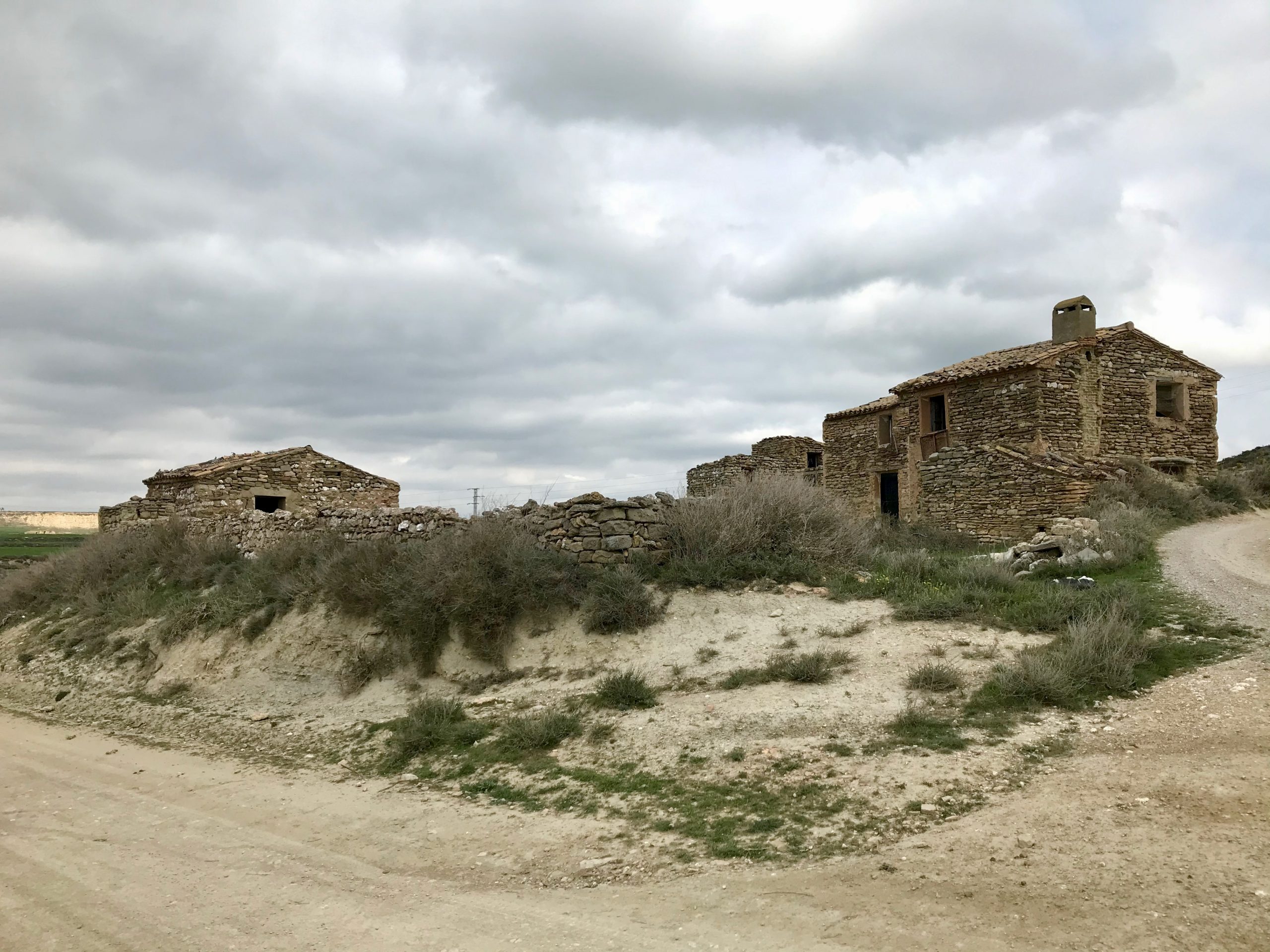 Casas abandonadas en Albero Bajo, Huesca